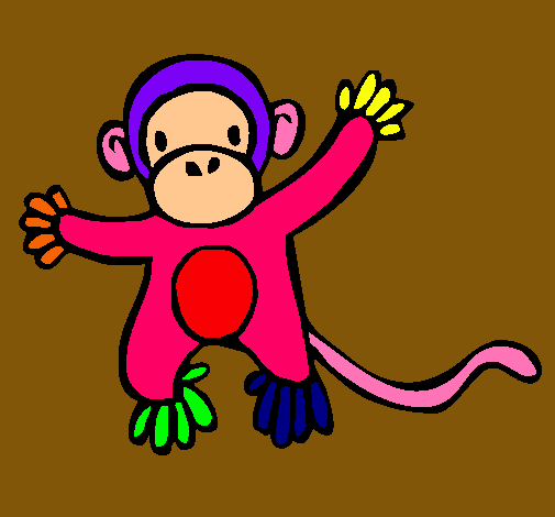 Dibujo Mono pintado por catalt