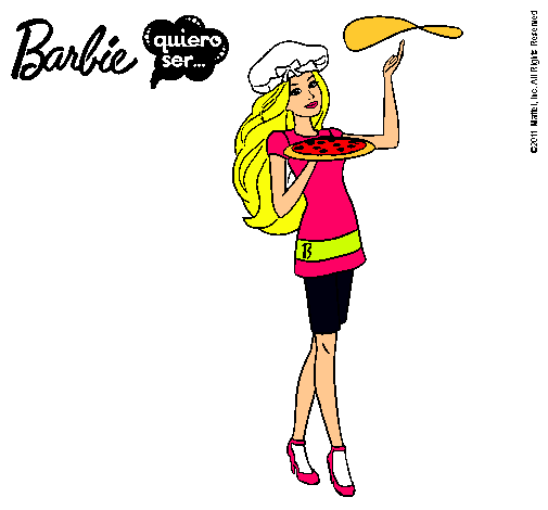 Dibujo Barbie cocinera pintado por mariajos