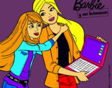 Dibujo El nuevo portátil de Barbie pintado por isabel-11