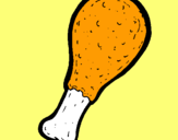 Dibujo Muslitos de pollo pintado por asda