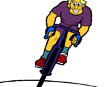 Dibujo Ciclista con gorra pintado por EDOARDO