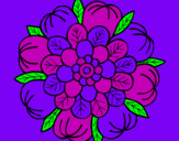 Dibujo Mandala floral pintado por nayua