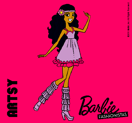 Dibujo Barbie Fashionista 1 pintado por mariama