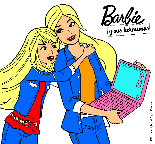 Dibujo El nuevo portátil de Barbie pintado por XAMALUAP