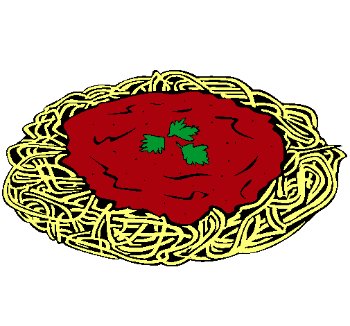 Dibujo Espaguetis con queso pintado por lunic