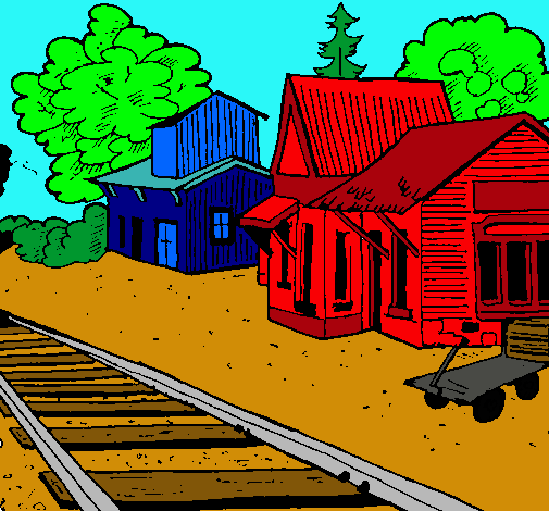 Dibujo Estación de tren pintado por Dany_CSI