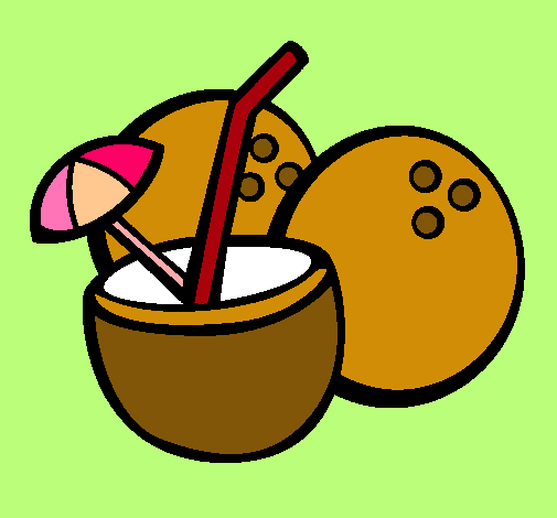 Dibujo Cóctel de coco pintado por Tashy