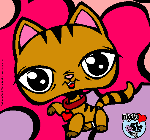 Dibujo Gatito Littlest Pet Shop pintado por sandra12ma