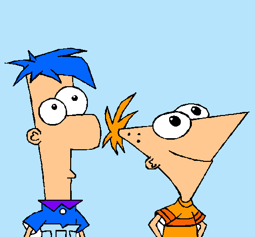 Dibujo Phineas y Ferb pintado por JOHANAERAS