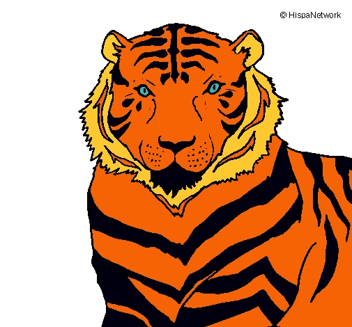Dibujo Tigre pintado por lunic