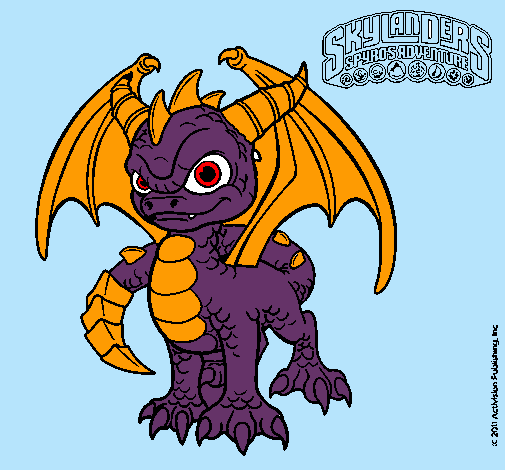 Dibujo Spyro pintado por sonix