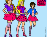 Dibujo Barbie y sus compañeros de equipo pintado por sofia34ha2