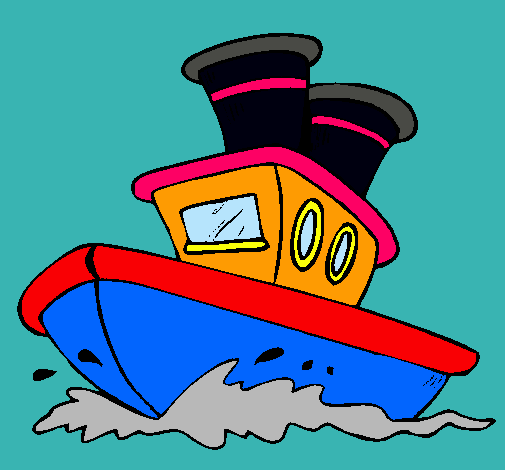 Dibujo Barco en el mar pintado por dunaylucia