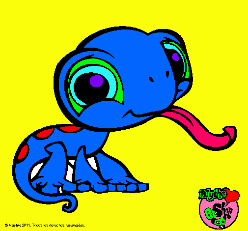 Dibujo Lagarto Littlest Pet Shop pintado por venom