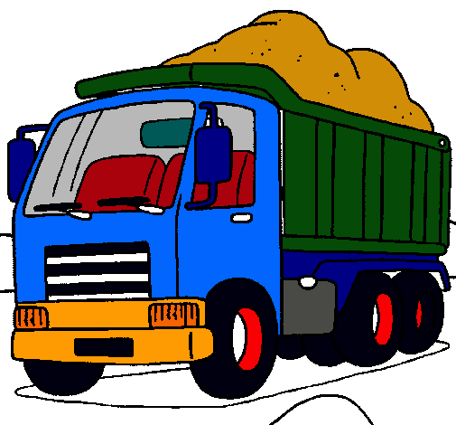 Dibujo Camión de carga pintado por DONATO 