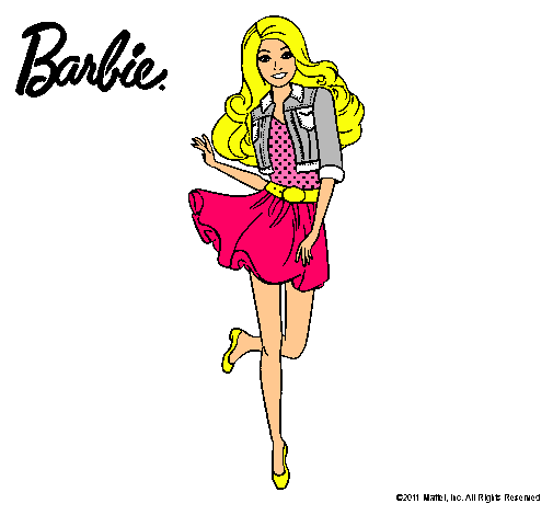 Dibujo Barbie informal pintado por mariajos