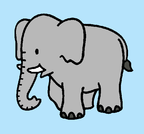 Dibujo Elefante bebe pintado por jennitha