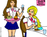 Dibujo Barbie en la hamburguesería pintado por JHMVHK