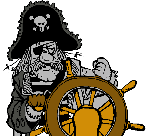 Dibujo Capitán pirata pintado por mateodv