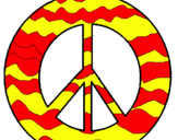 Dibujo Símbolo de la paz pintado por pluimar