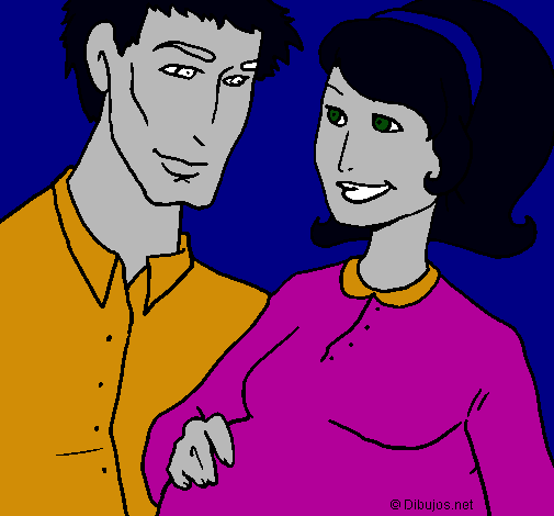 Dibujo Padre y madre pintado por julianba