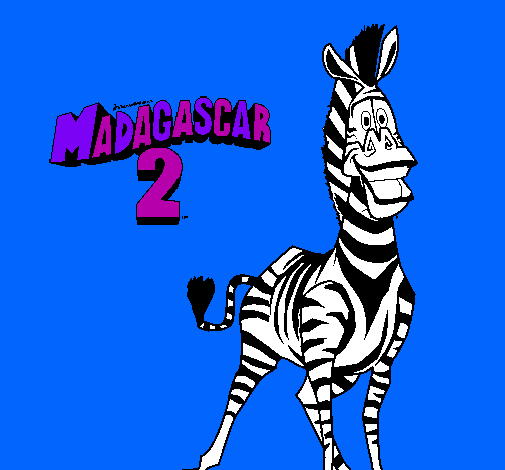 Dibujo Madagascar 2 Marty pintado por nayua