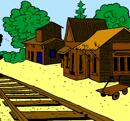 Dibujo Estación de tren pintado por Sergi91