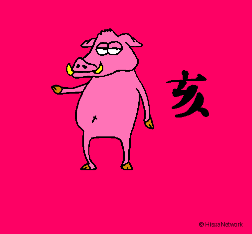 Dibujo Cerdo  pintado por matiana