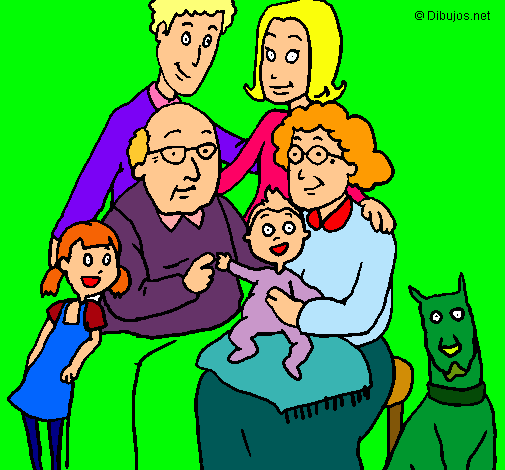 Dibujo Familia pintado por elni67