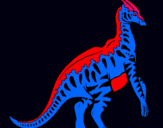 Dibujo Parasaurolofus con rayas pintado por MatiasIsr