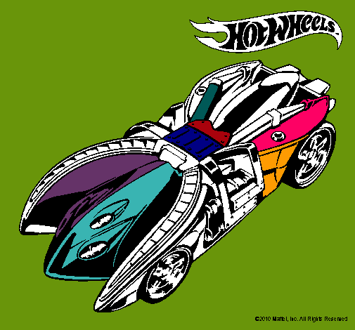 Dibujo Hot Wheels 7 pintado por uvas