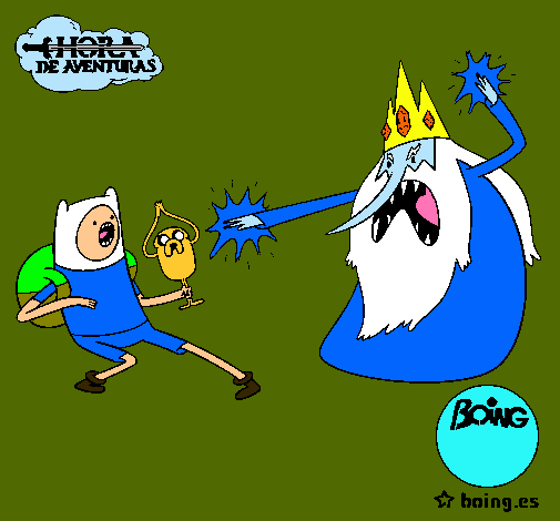 Dibujo Rey Hielo contra Finn pintado por Yoelini