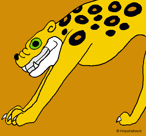 Dibujo Estatua Jaguar pintado por matiana