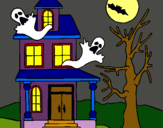 Dibujo Casa fantansma pintado por jpmv0129