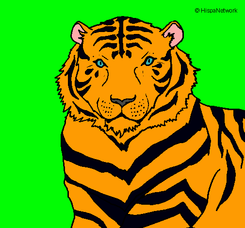 Dibujo Tigre pintado por rominica