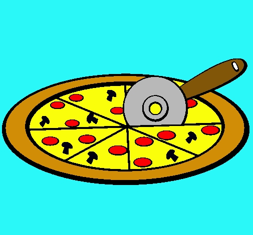 Dibujo Pizza pintado por chavochito