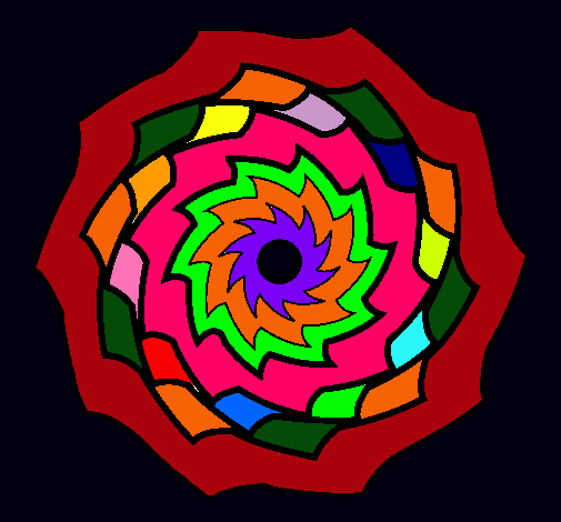 Dibujo Mandala 9 pintado por MATEO11442