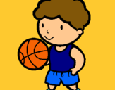 Dibujo Jugador de básquet pintado por Dair