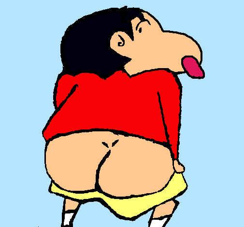 Dibujo Shin Chan pintado por Sebba