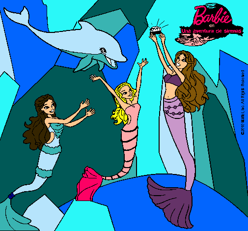 Dibujo Barbie con la perla marina pintado por Jessica--F