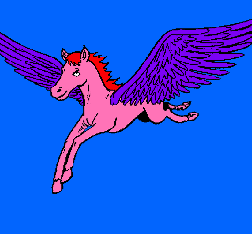 Dibujo Pegaso al vuelo pintado por Gatita_01