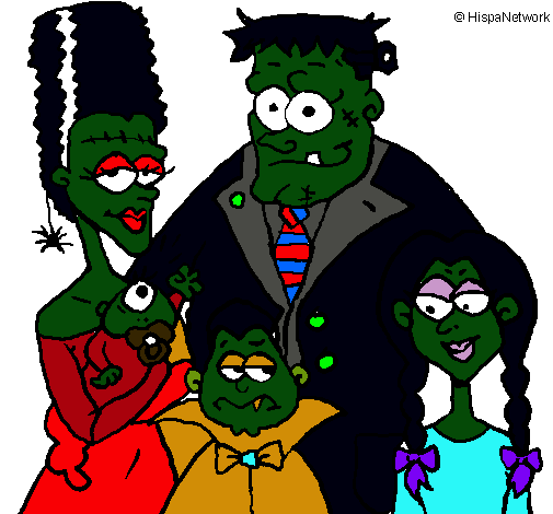 Dibujo Familia de monstruos pintado por alex-dara