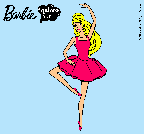 Dibujo Barbie bailarina de ballet pintado por monserra