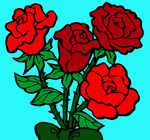 Dibujo Ramo de rosas pintado por mariagatita11