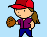 Dibujo Jugadora de béisbol pintado por Dair