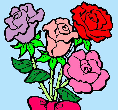 Dibujo Ramo de rosas pintado por piiaa_2012