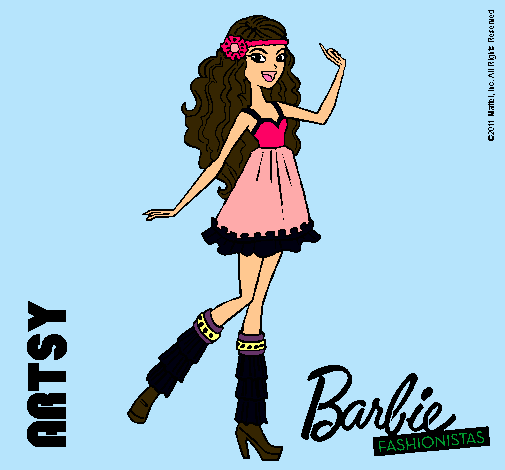 Dibujo Barbie Fashionista 1 pintado por Jessica--F