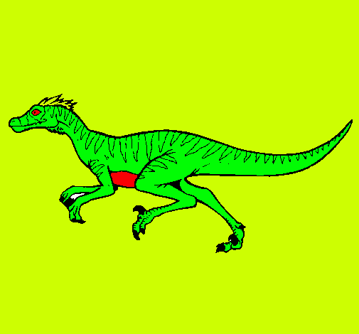 Dibujo Velociraptor pintado por matiana
