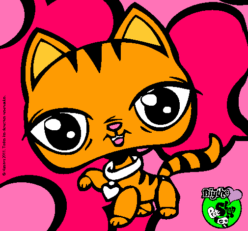 Dibujo Gatito Littlest Pet Shop pintado por itzel162