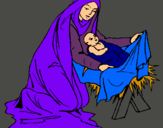 Dibujo Nacimiento del niño Jesús pintado por carmenmoxa